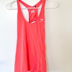 SOLD Gymshark Coral Open Back Tank Top